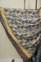 Steel Blue HBP Modal Silk Saree - SRSBMSS566