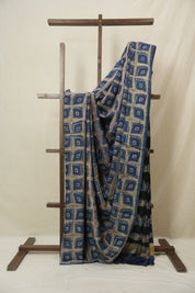 Navy Blue HBP Modal Silk Saree - SRNBMSS564