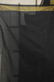 Black Cotton Paithani Saree - SRBCPS671