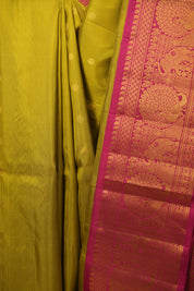 Moss Green Gadwal Silk Saree - SRMGGSS656