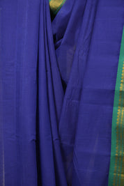 Navy Blue Narayan Peth Cotton Saree - SRNBNPCS86