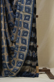 Navy Blue HBP Modal Silk Saree - SRNBMSS564
