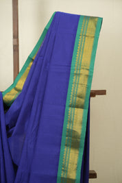 Navy Blue Narayan Peth Cotton Saree - SRNBNPCS86