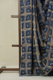 Navy Blue HBP Modal Silk Saree - SRNBMSS564