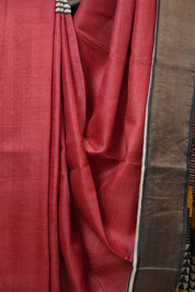Red HBP Tussar Silk Saree - SRRHTSS750
