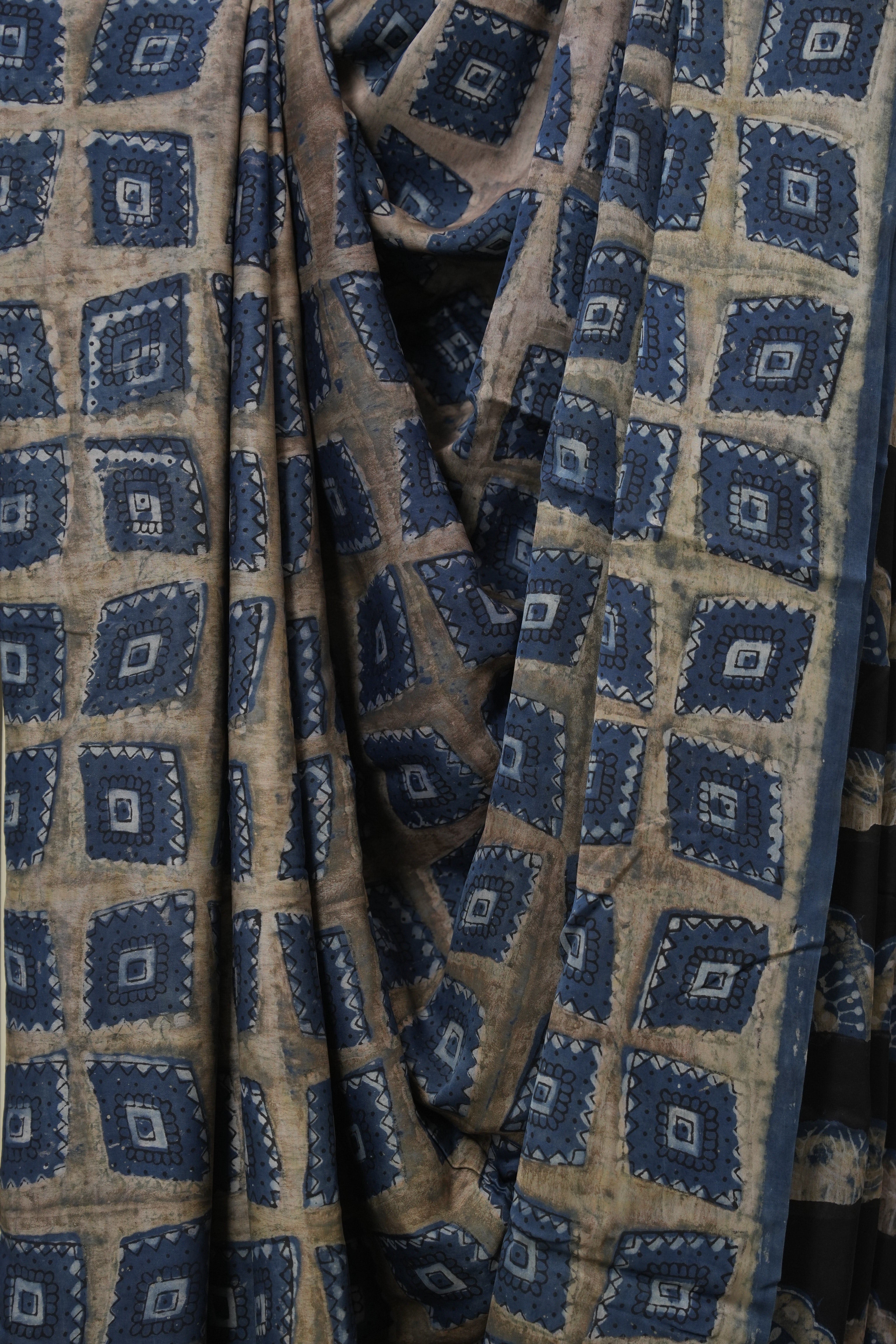 Navy Blue HBP Modal Silk Saree - SRNBMSS564