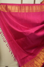 Moss Green Gadwal Silk Saree - SRMGGSS656