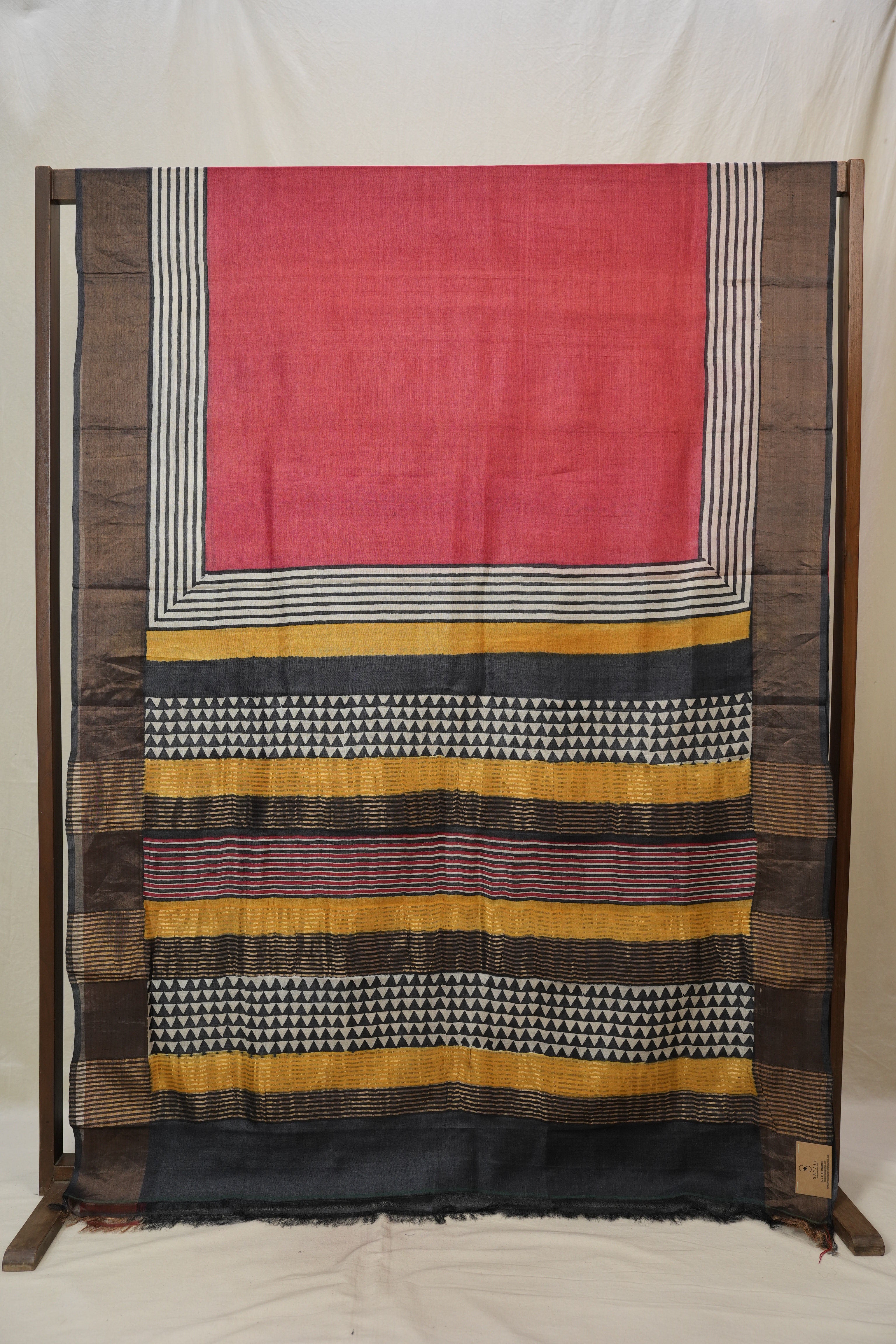 Red HBP Tussar Silk Saree - SRRHTSS750