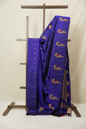 Blue Gadwal Silk Saree - SRBGSS628