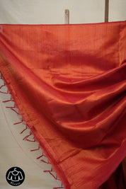 Red Raw Silk Saree - SRRRSS873