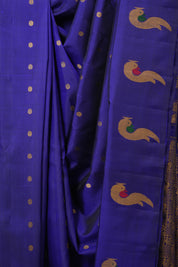 Blue Gadwal Silk Saree - SRBGSS628