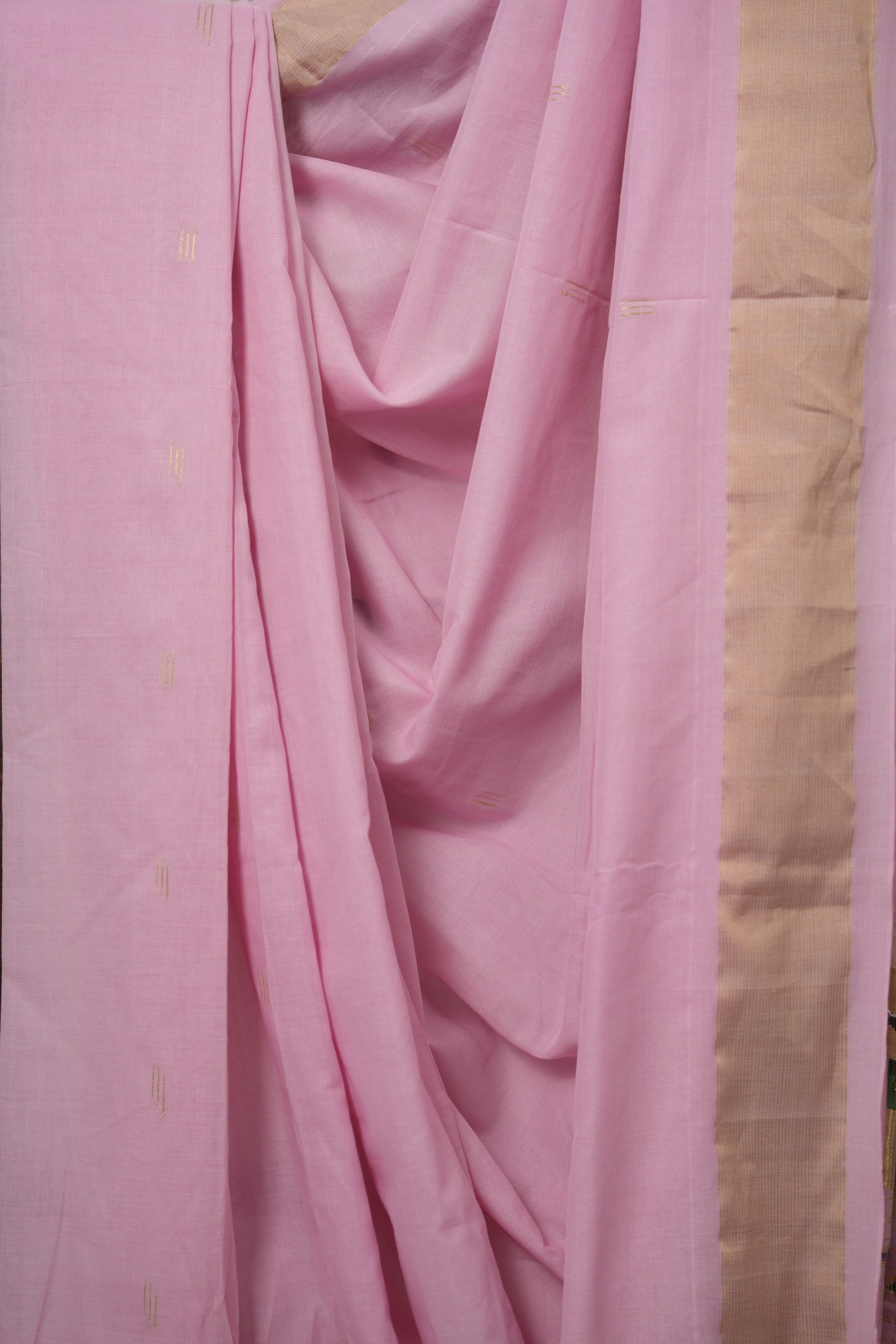 Baby Pink Cotton Paithani Saree - SRBPCPS674