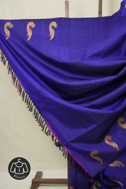 Blue Gadwal Silk Saree - SRBGSS628