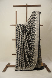 Black HBP Modal Silk Saree - SRBMSS491
