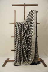 Black HBP Modal Silk Saree - SRBMSS491