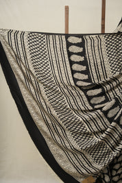 Black HBP Modal Silk Saree - SRBMSS491