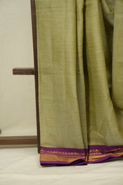 Sage Green Narayan Peth Cotton Saree - SRSGNPCS79