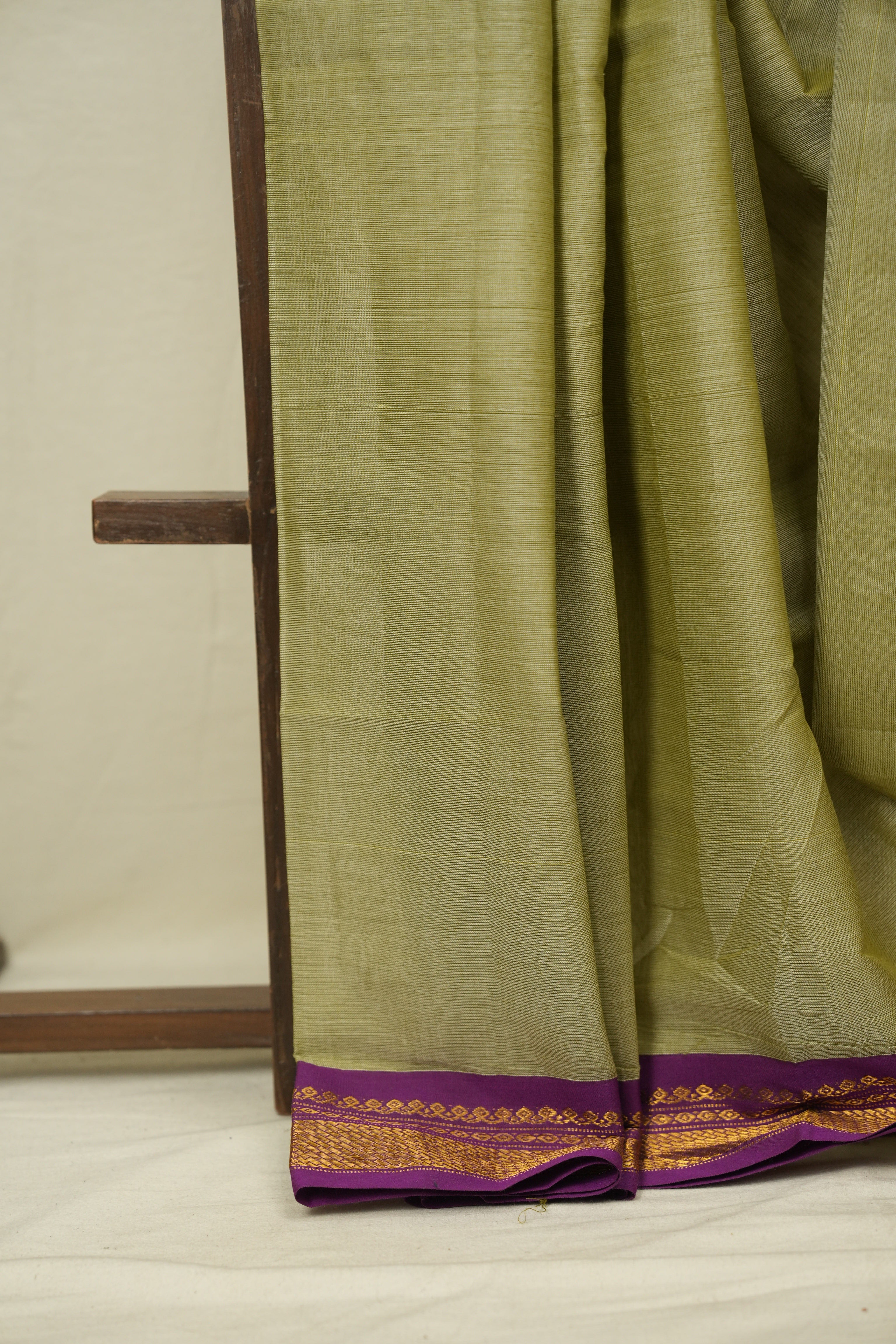 Sage Green Narayan Peth Cotton Saree - SRSGNPCS79