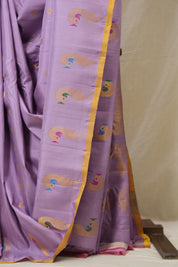 Lavender Gadwal Silk Saree - SRLGSS627