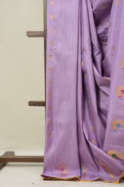 Lavender Gadwal Silk Saree - SRLGSS627