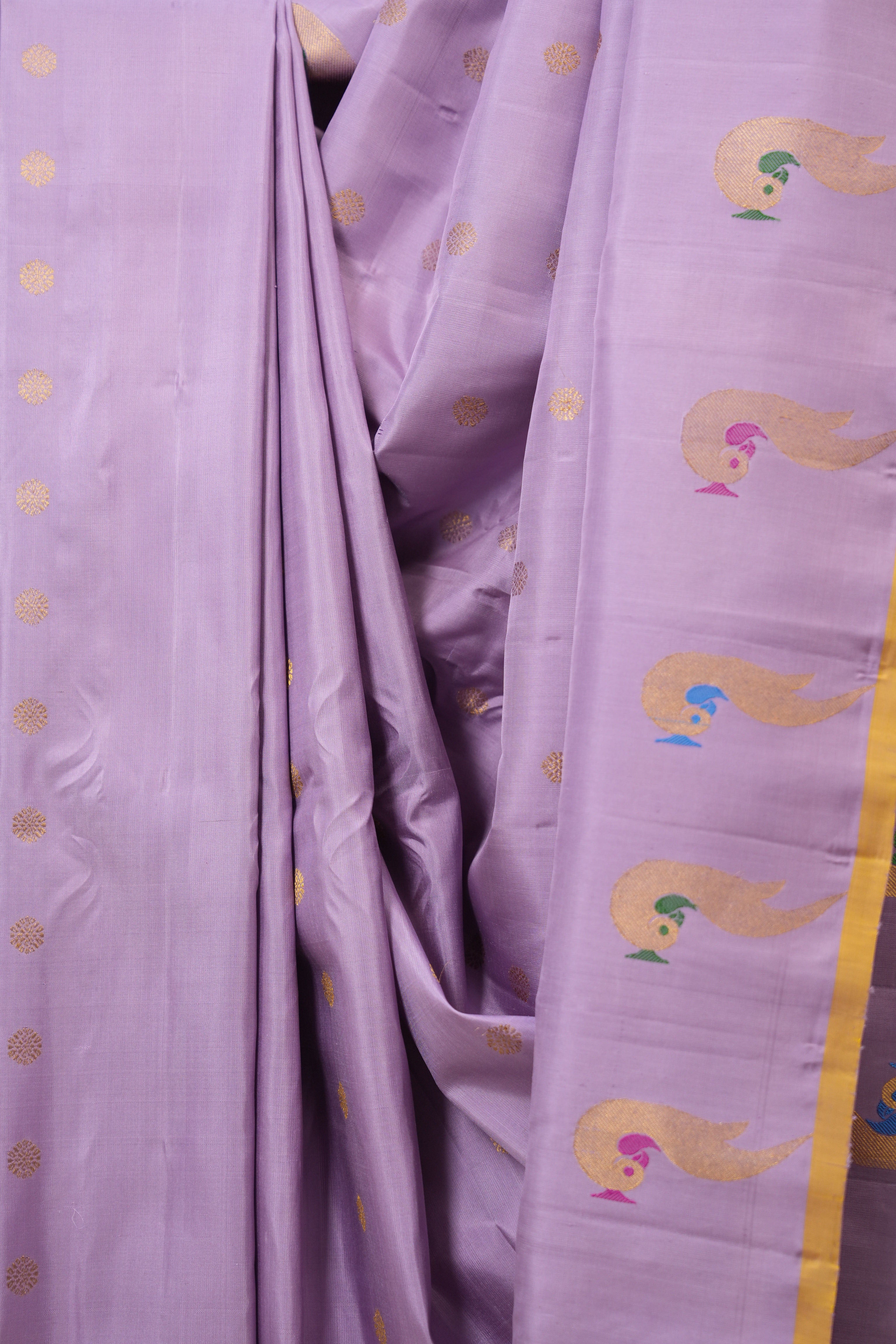 Lavender Gadwal Silk Saree - SRLGSS627