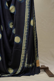 Blue Black HBP Modal Silk Saree - SRBBMSS506