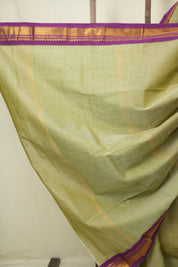 Sage Green Narayan Peth Cotton Saree - SRSGNPCS79