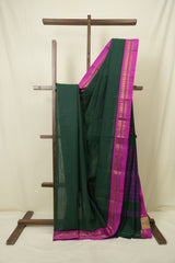 Green Narayan Peth Cotton Saree - SRGNPCS77