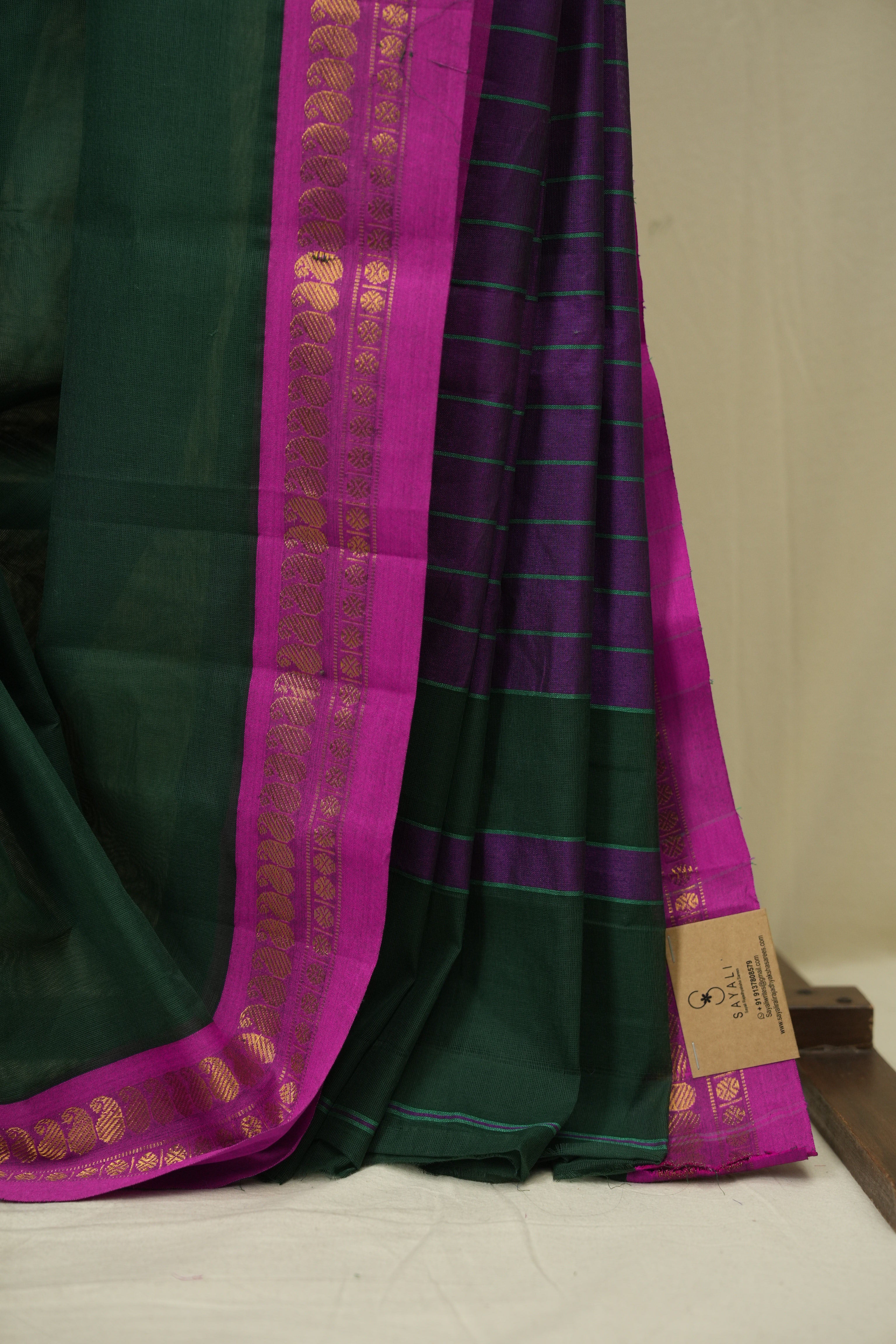 Green Narayan Peth Cotton Saree - SRGNPCS77