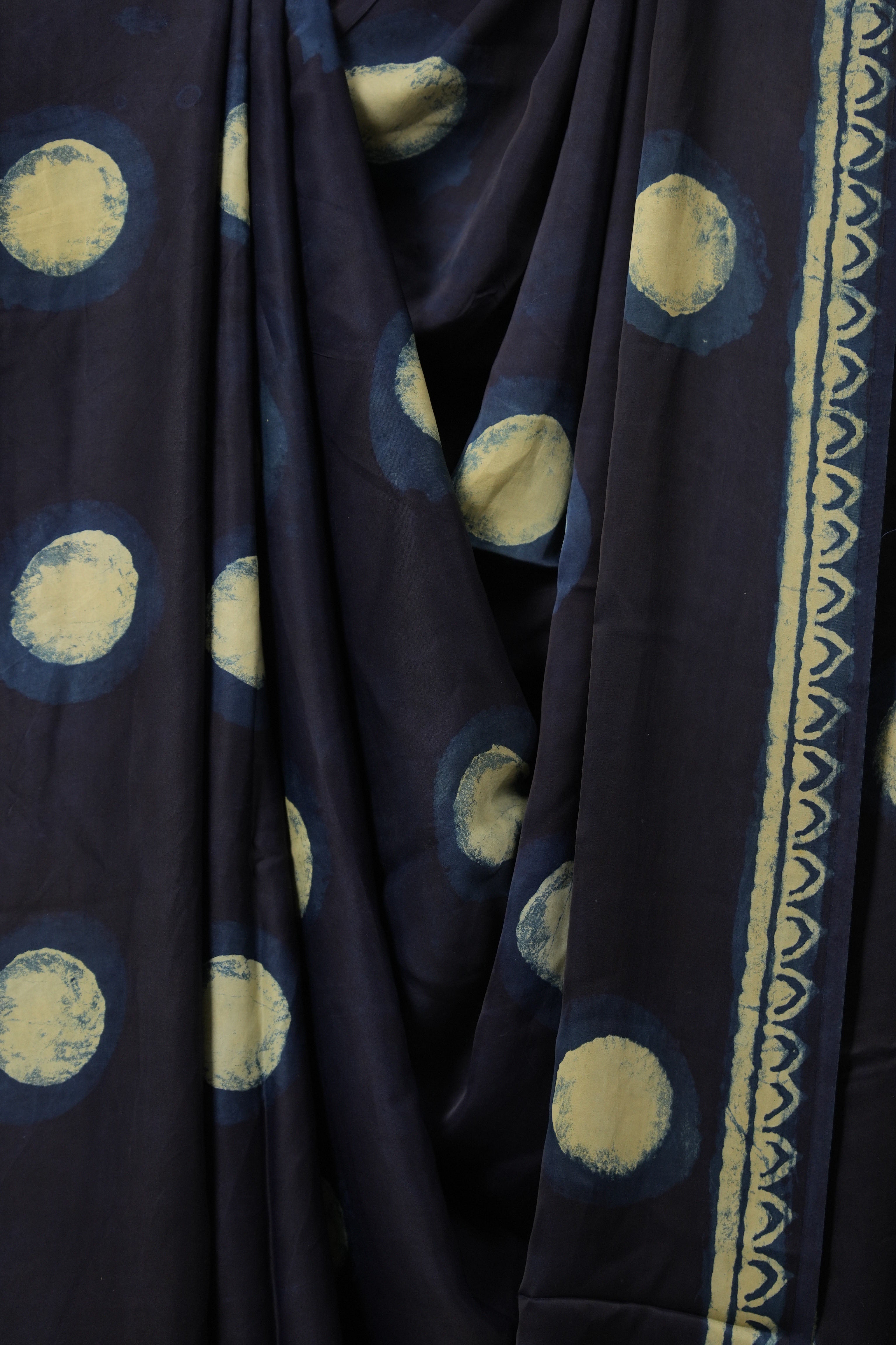 Blue Black HBP Modal Silk Saree - SRBBMSS506
