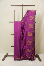 Magenta Gadwal Silk Saree - SRMGSS626