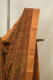 Orange HBP Mangalgiri Cotton Saree - SROHMCS017