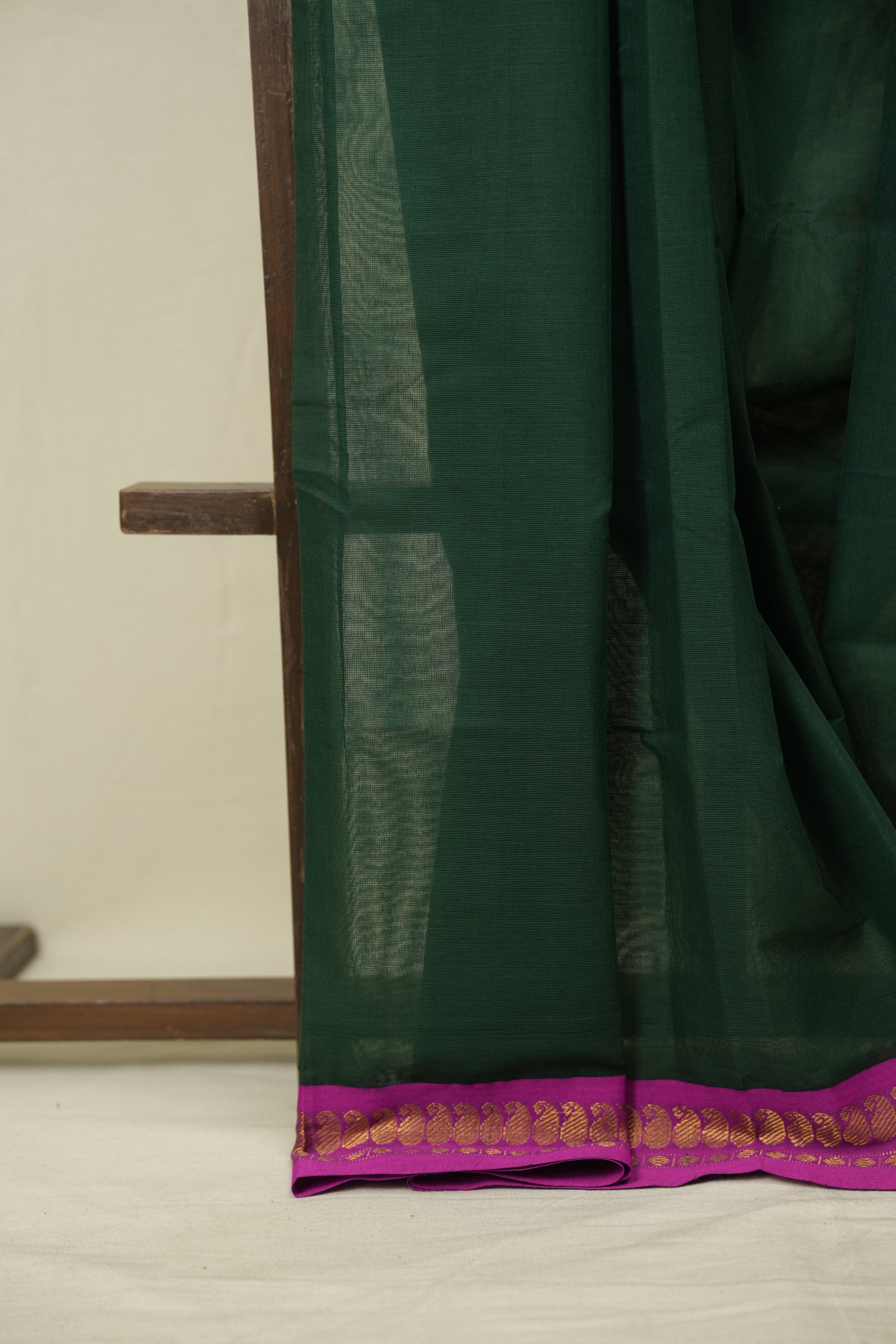 Green Narayan Peth Cotton Saree - SRGNPCS77