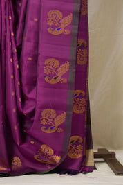 Magenta Gadwal Silk Saree - SRMGSS626