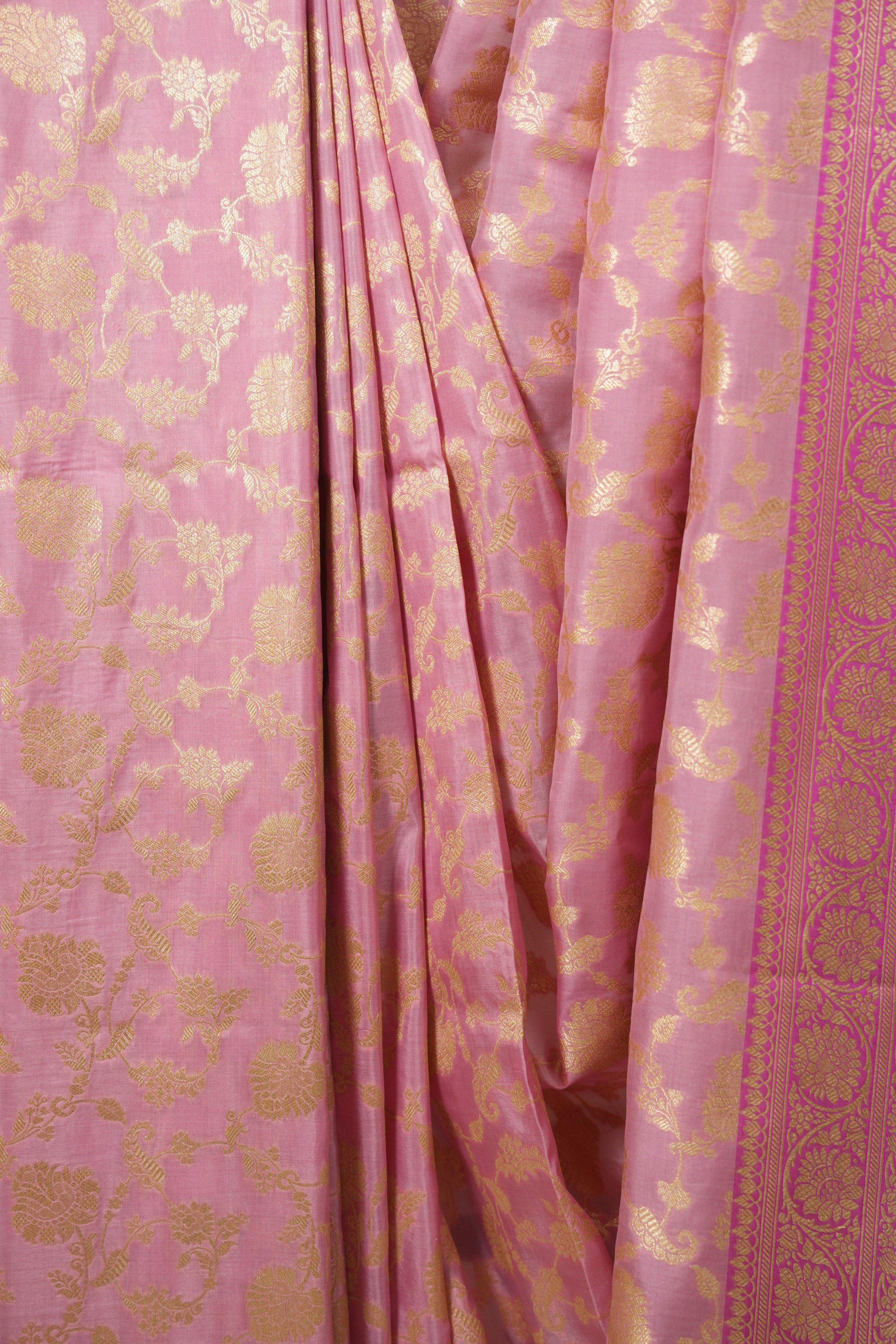 Pastel Pink Banarasi Silk Saree - SRPPBSS1000
