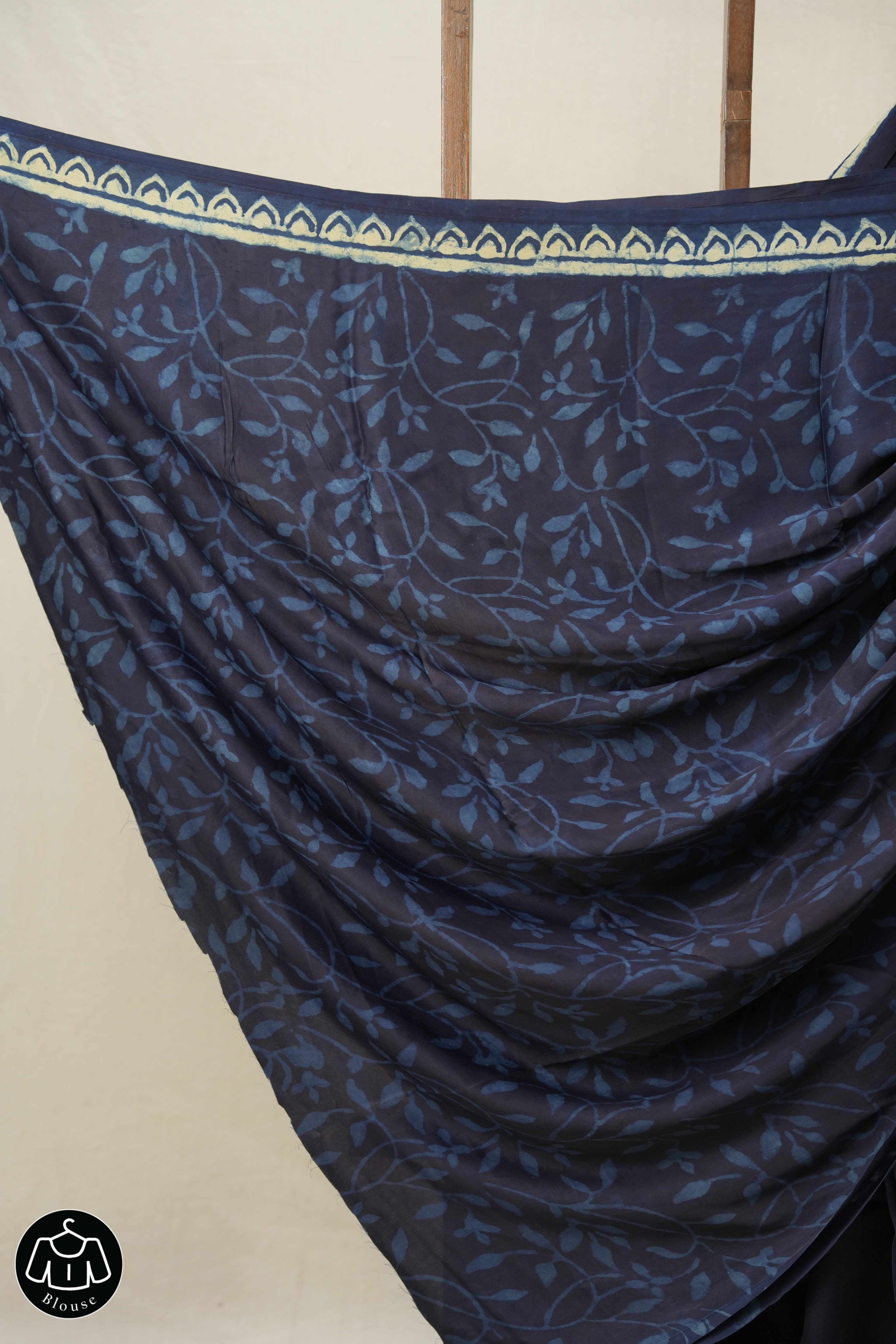 Blue Black HBP Modal Silk Saree - SRBBMSS506