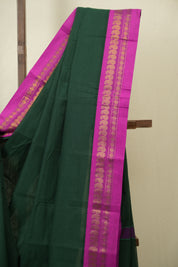 Green Narayan Peth Cotton Saree - SRGNPCS77