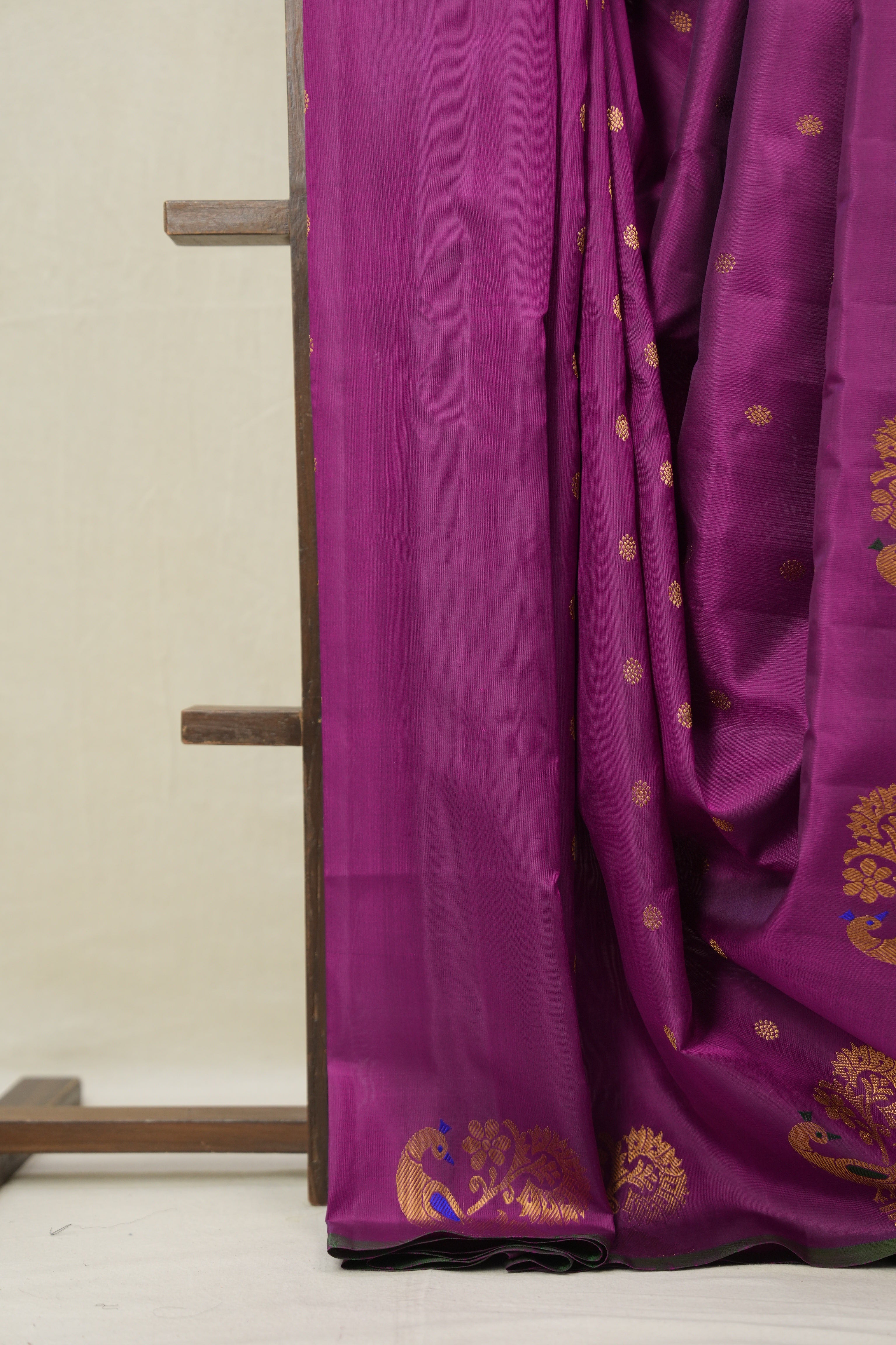 Magenta Gadwal Silk Saree - SRMGSS626