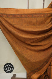 Orange HBP Mangalgiri Cotton Saree - SROHMCS017