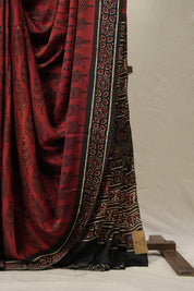 Maroon HBP Modal Silk Saree - SRMMSS503