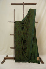 Green HBP Mangalgiri Cotton Saree - SRGHMCS004