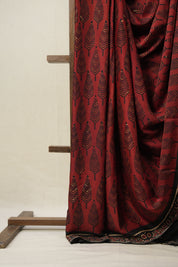 Maroon HBP Modal Silk Saree - SRMMSS503