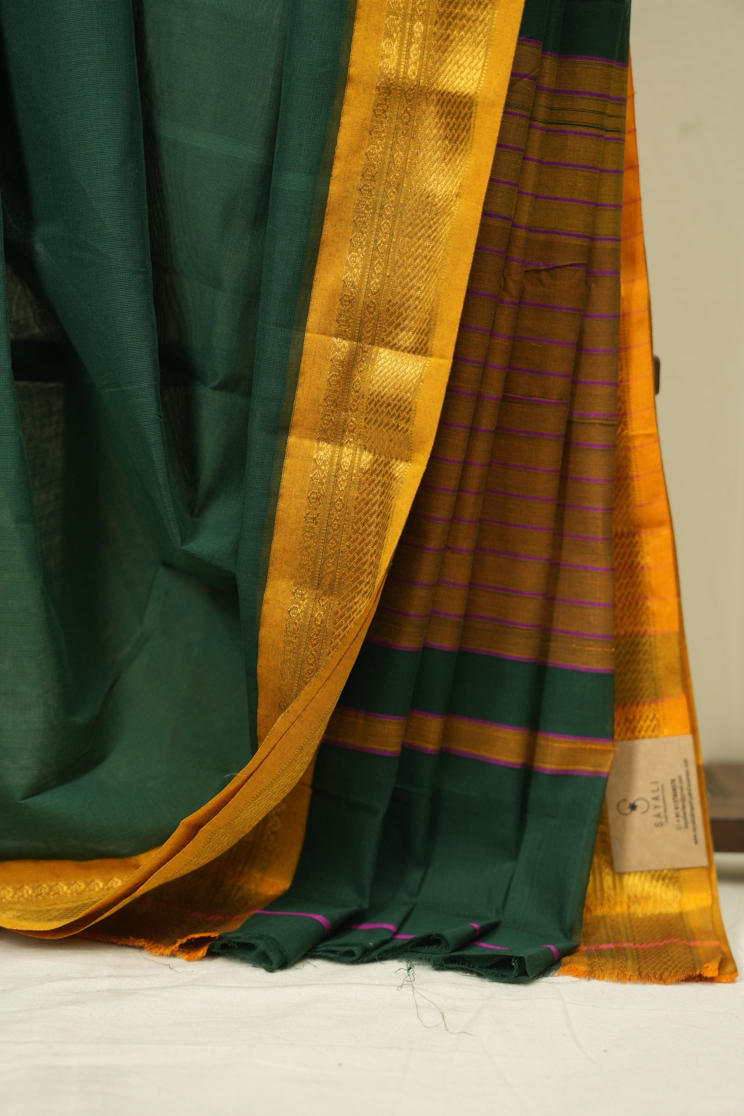 Green Narayan Peth Cotton Saree - SRGNPCS74