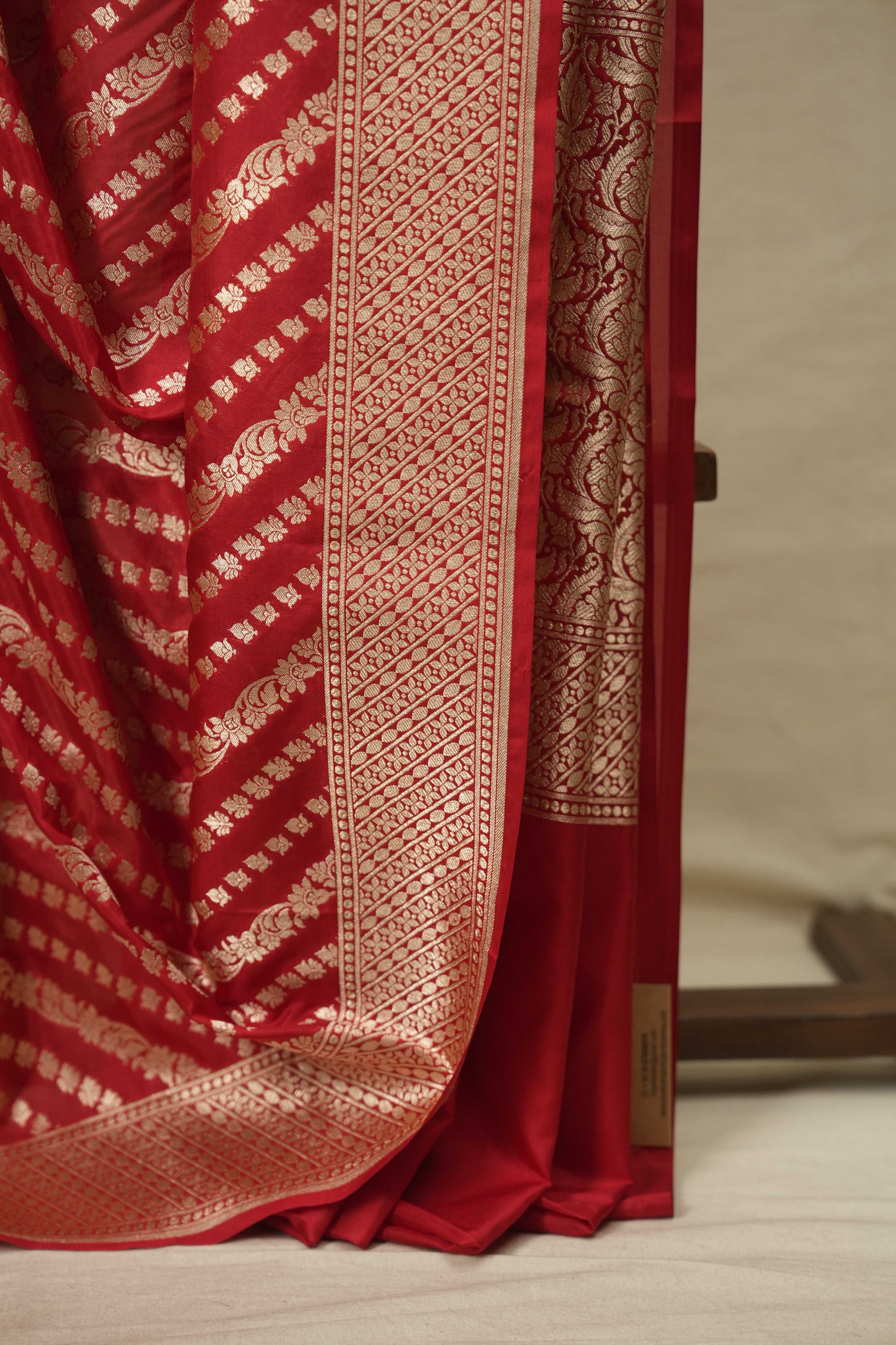Red Banarasi Silk Saree - SRRBSS1001