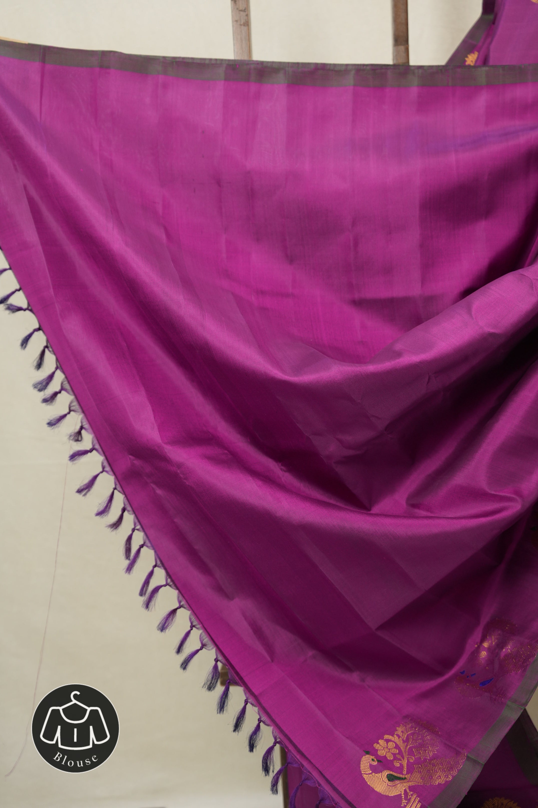 Magenta Gadwal Silk Saree - SRMGSS626