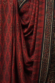 Maroon HBP Modal Silk Saree - SRMMSS503