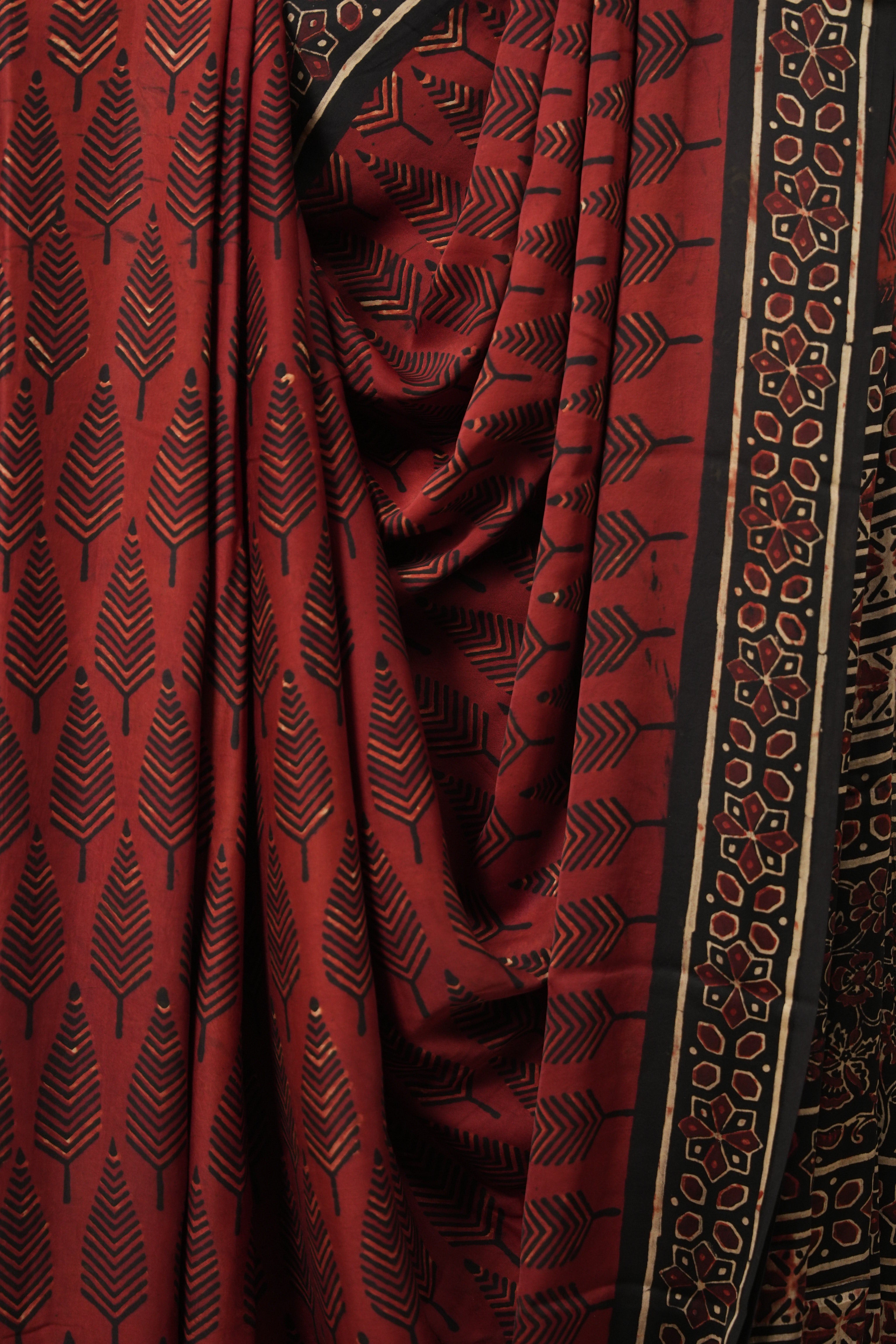 Maroon HBP Modal Silk Saree - SRMMSS503