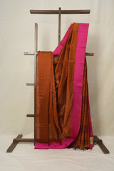 Copper Maheshwari Saree - SRCMS668