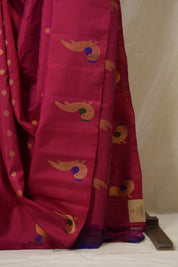 Dark Pink Gadwal Silk Saree - SRDPGSS625