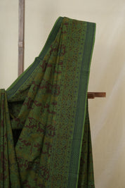 Green HBP Mangalgiri Cotton Saree - SRGHMCS004